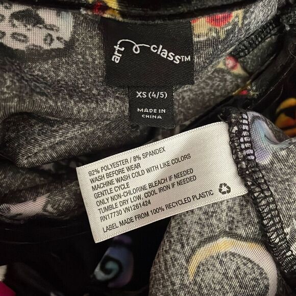 Girls Black Velvet Long Sleeve Halloween Dress XS 4/5 - Picture 3 of 5